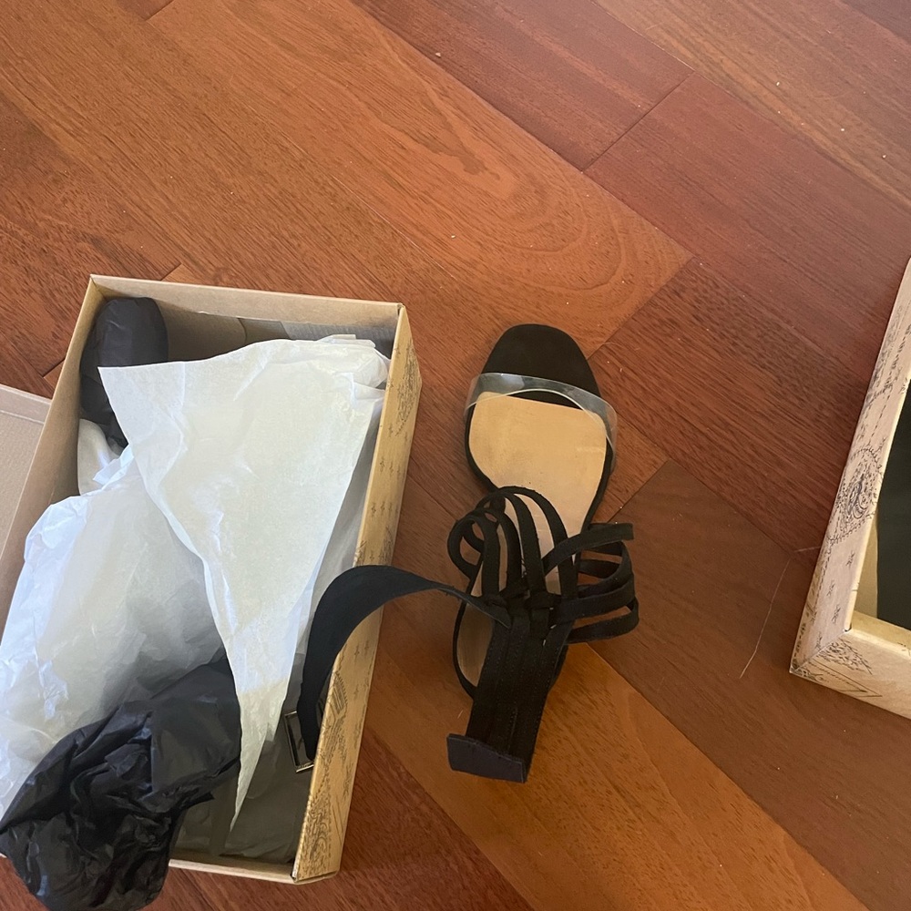 Black Strappy Sandals - Picture 4 of 5